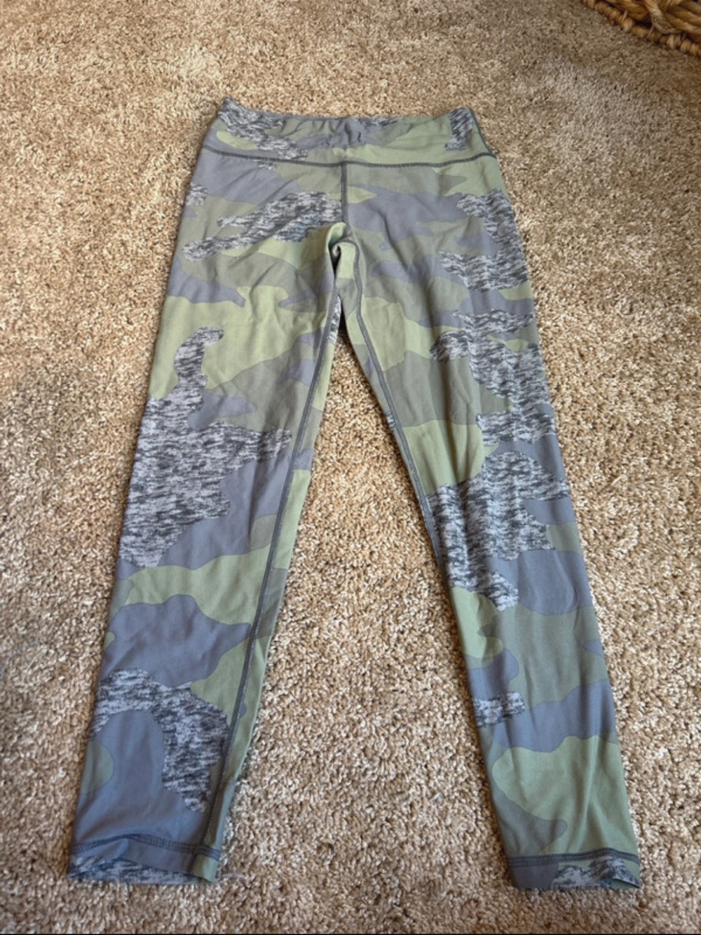 Camo Leggings in Olive & Gray